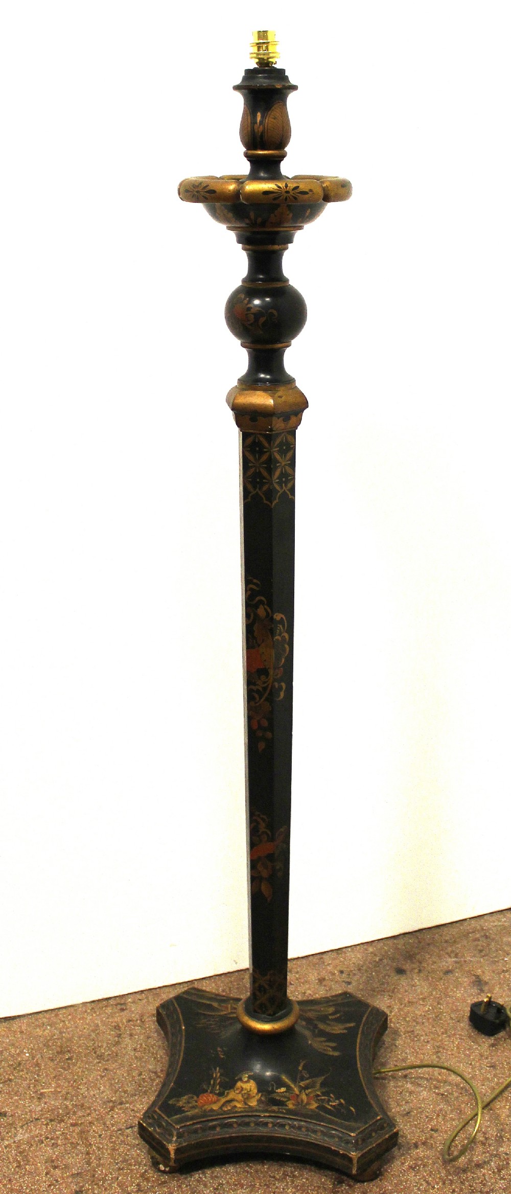 Chinoiserie Decorated Standard Lamp