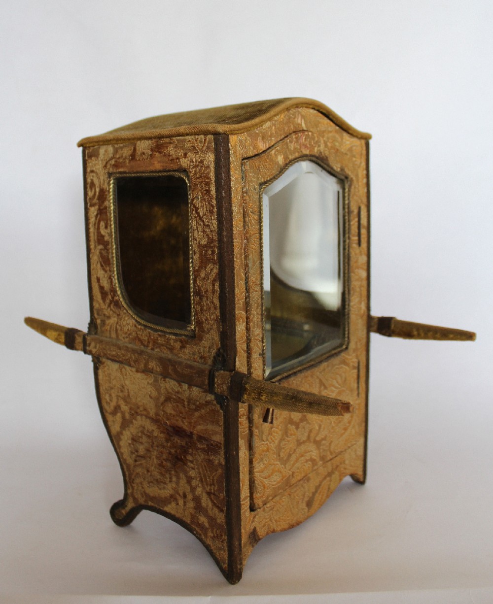 French Miniature Sedan Chair Jewellery Display Cabinet 