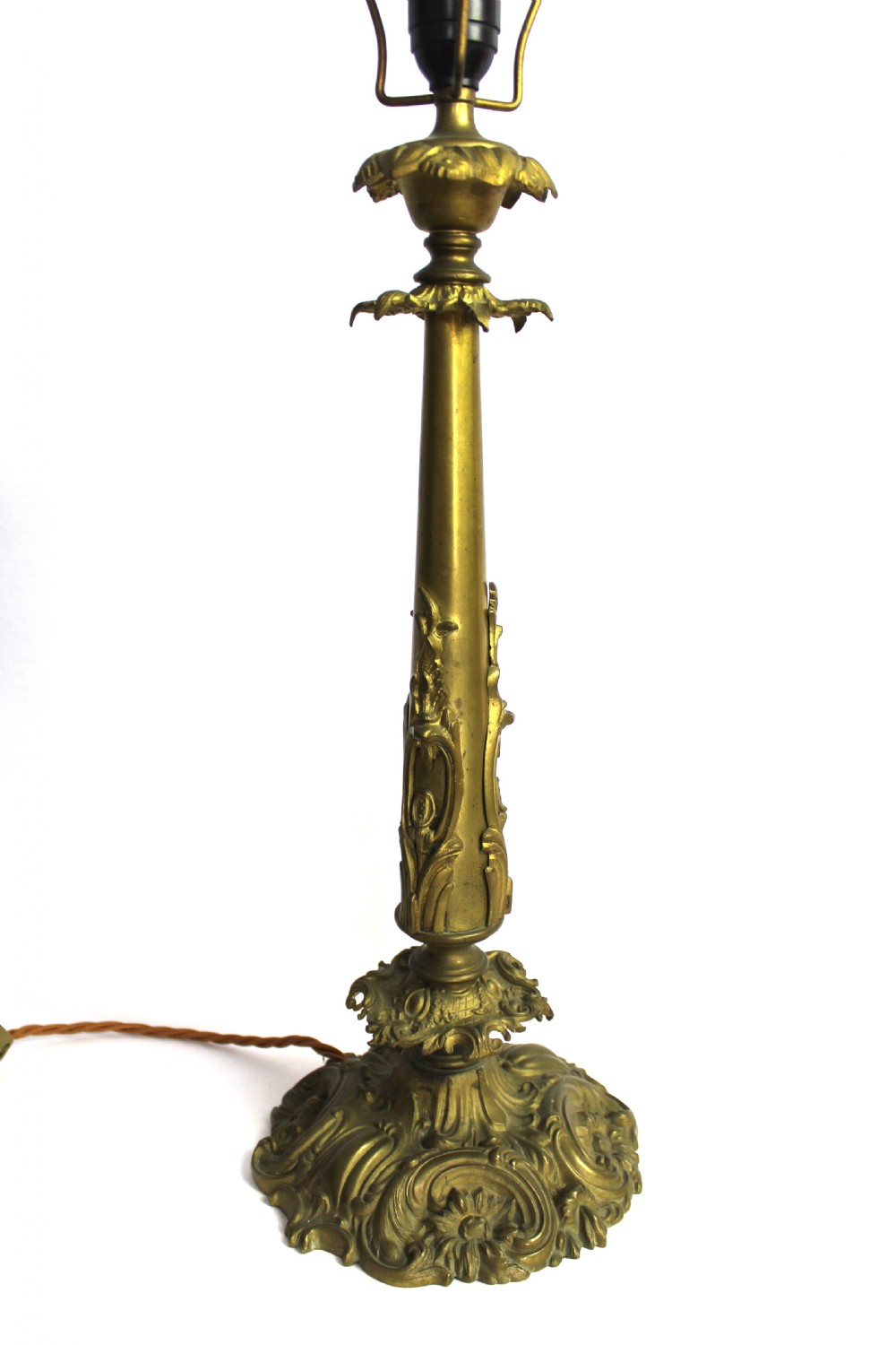 Antique Gilt Brass Table Lamp