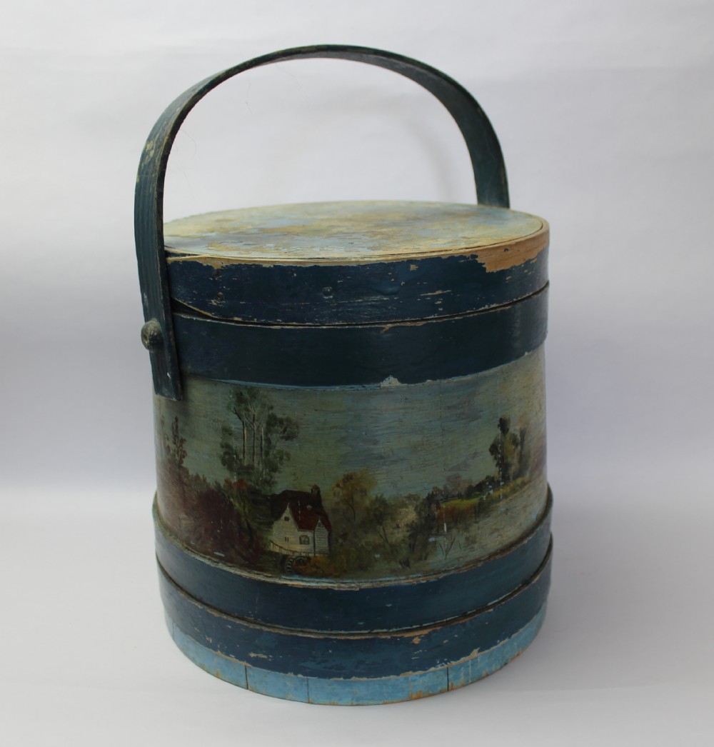 Shaker Style Folk Art Painted Workbox