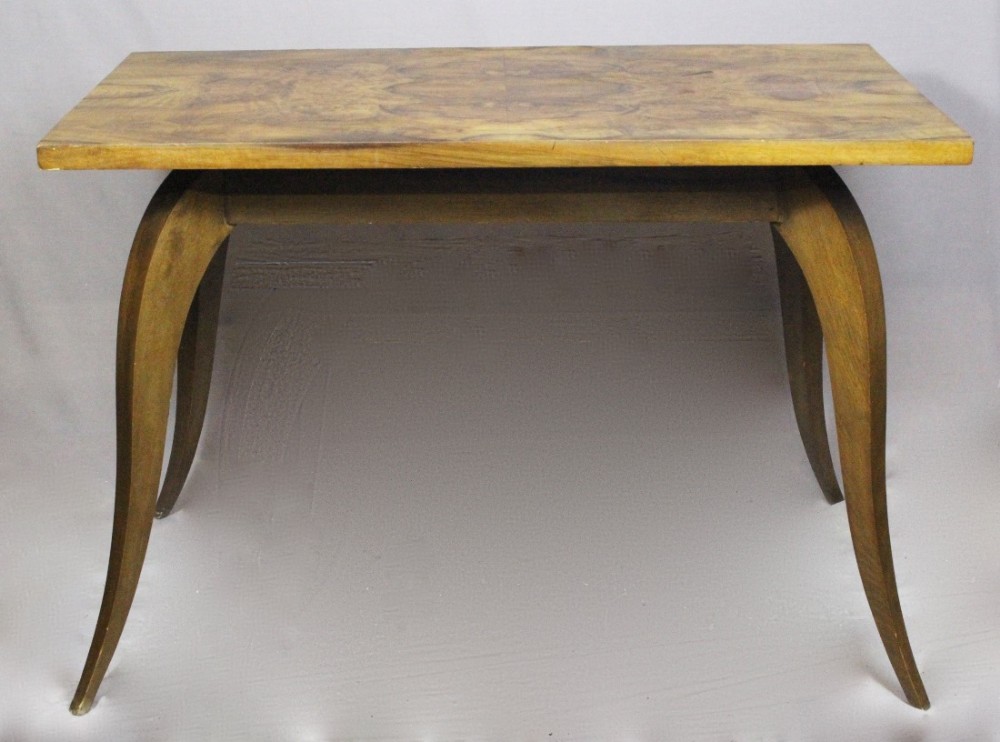 French Art Deco Burr Walnut Table