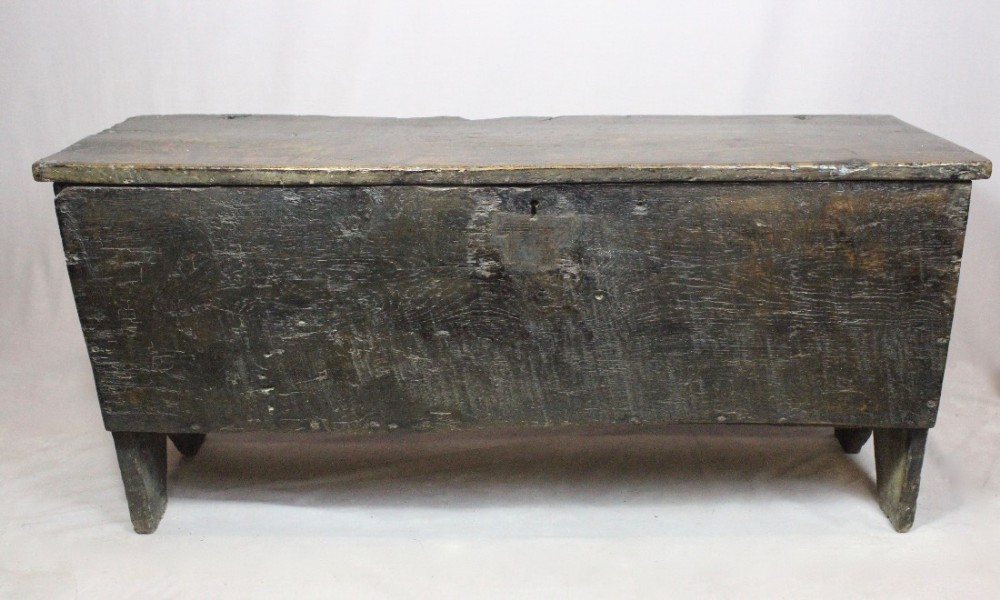 17th Century Oak Six Plank Coffer