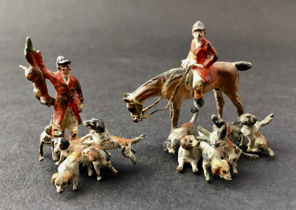 Two Austrian Cold Painted Bronze Hunting Groups in the manner of Bergman