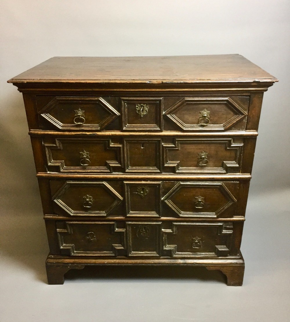 Jacobean Style Stained Pine Chest of Drawers