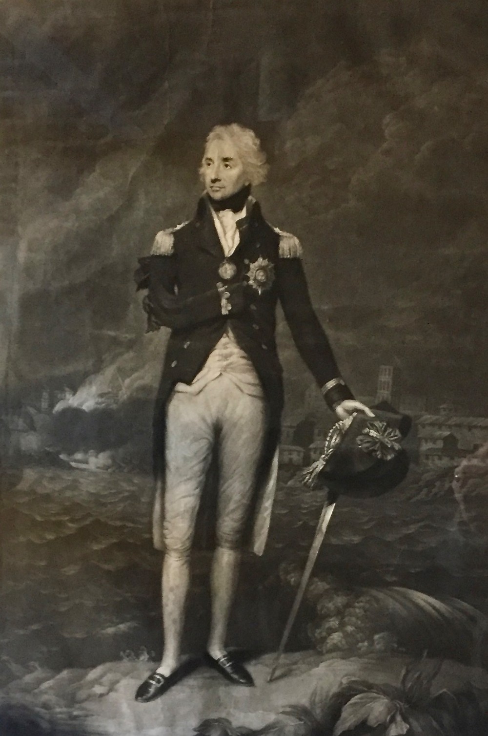 Mezzotint Engraving of Horatio Nelson, after Abbott, Engraved by Barnard, London, 1798