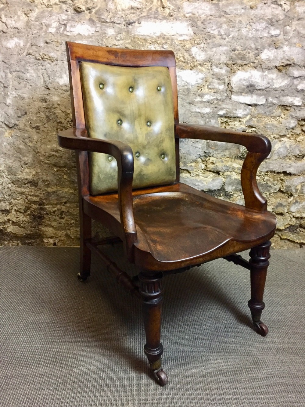 Victorian Mahogany Office / Desk Chair