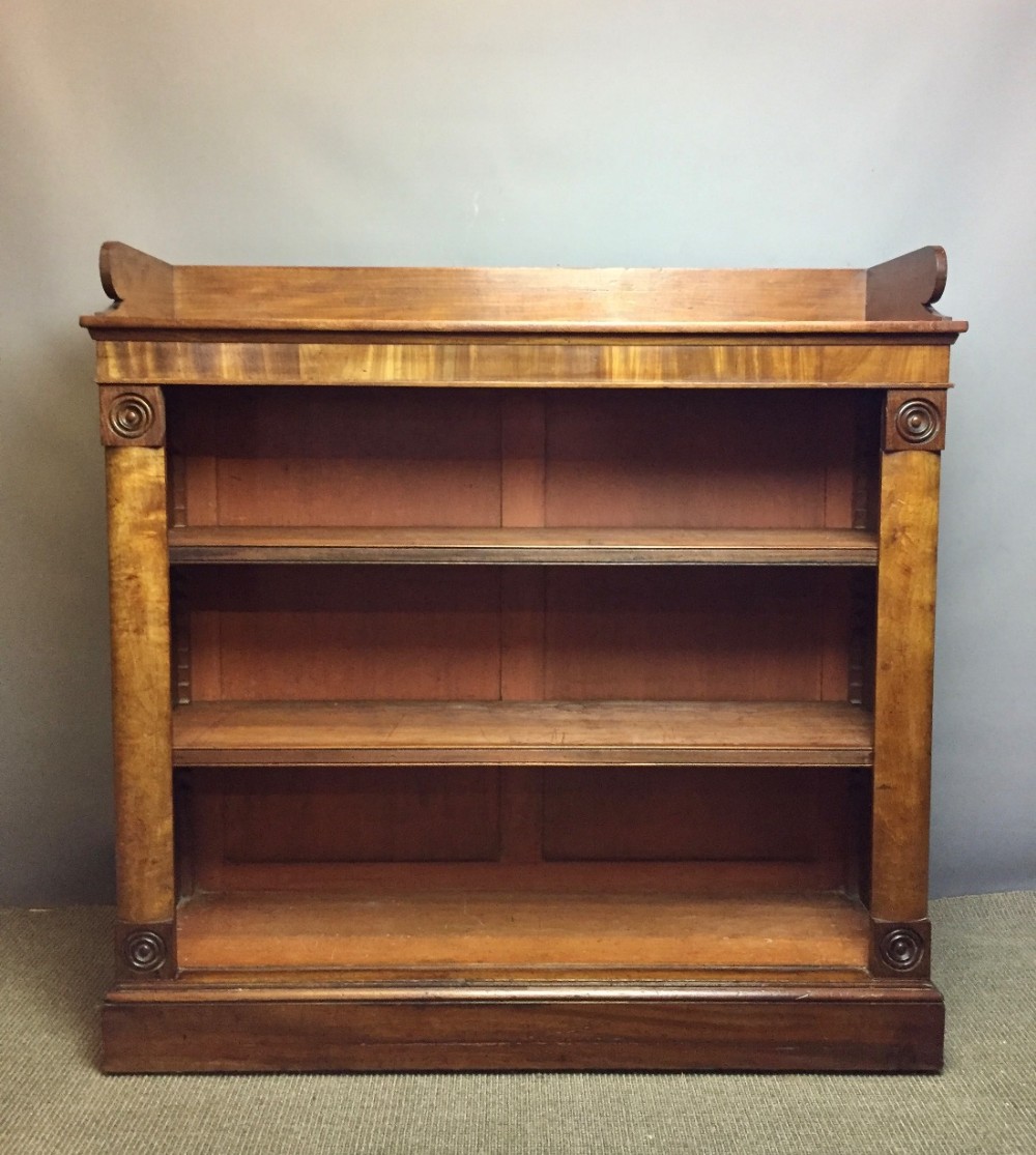 Regency Mahogany Tray Top Open Bookcase