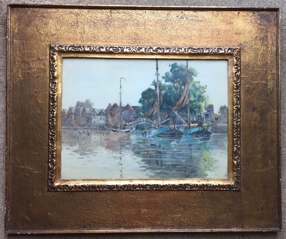 Arthur John Trevor Briscoe, Hoorn Harbour, Holland, Watercolour