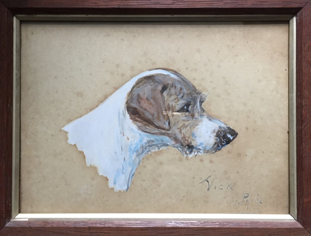 George Paice a pair of watercolours of terriers, signed and dates '04