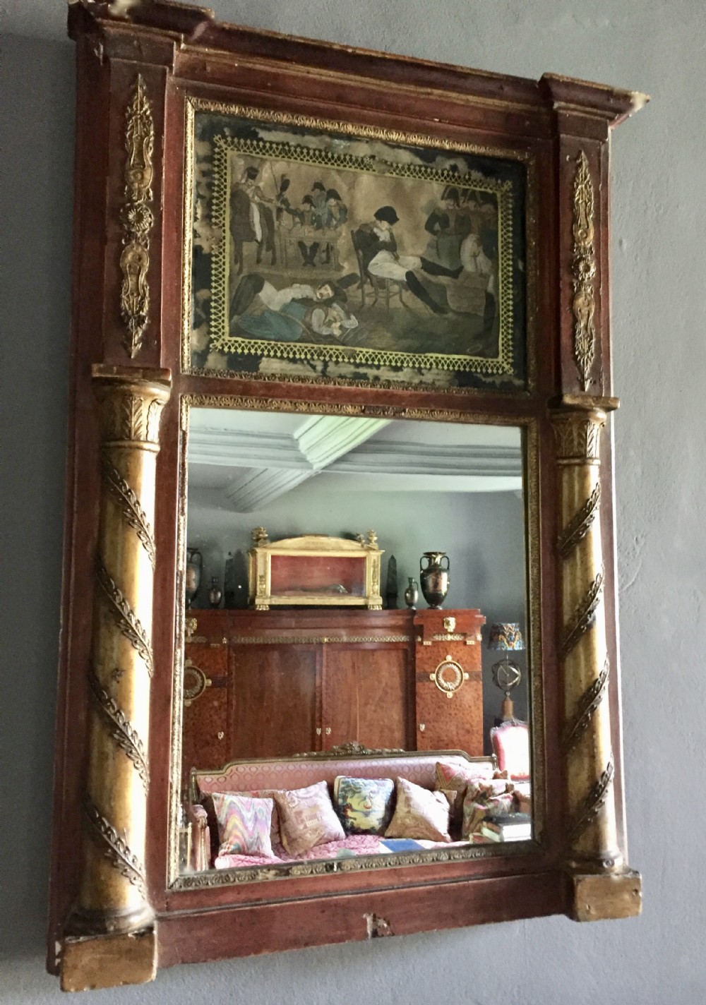 French Empire Trumeau Mirror