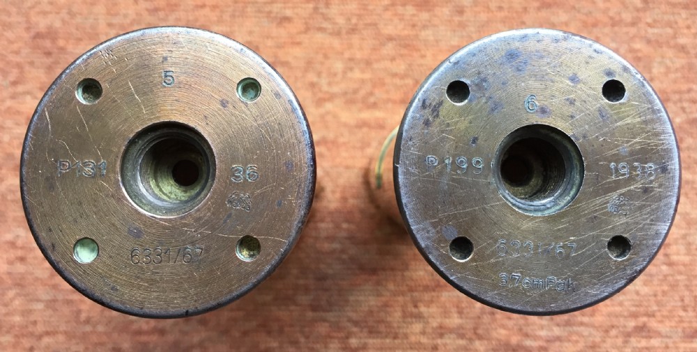 Pair of WWII Trench Art Vases - Fifth US Army - German anti-tank shells View VIII