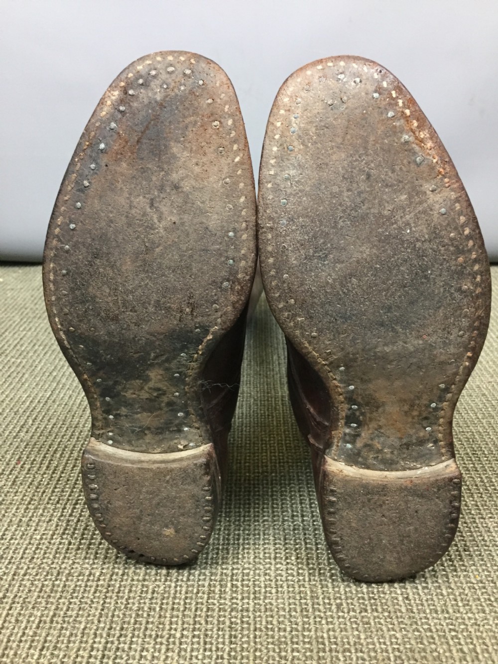 WWI Brown Leather Lace Up Army Officer's Boots View VI