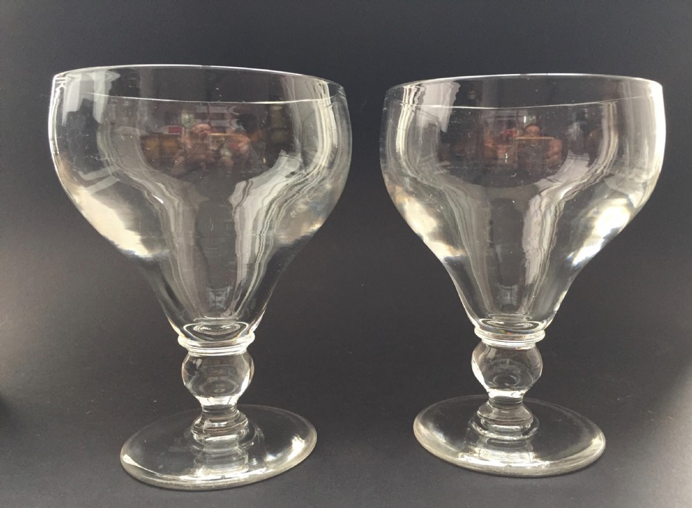 Four Large Georgian Glass Rummers  View IV