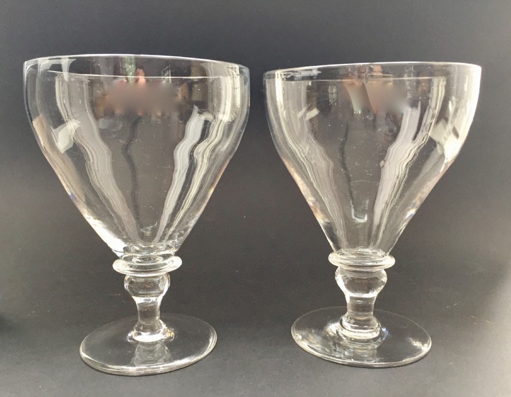 Four Large Georgian Glass Rummers  View VIII