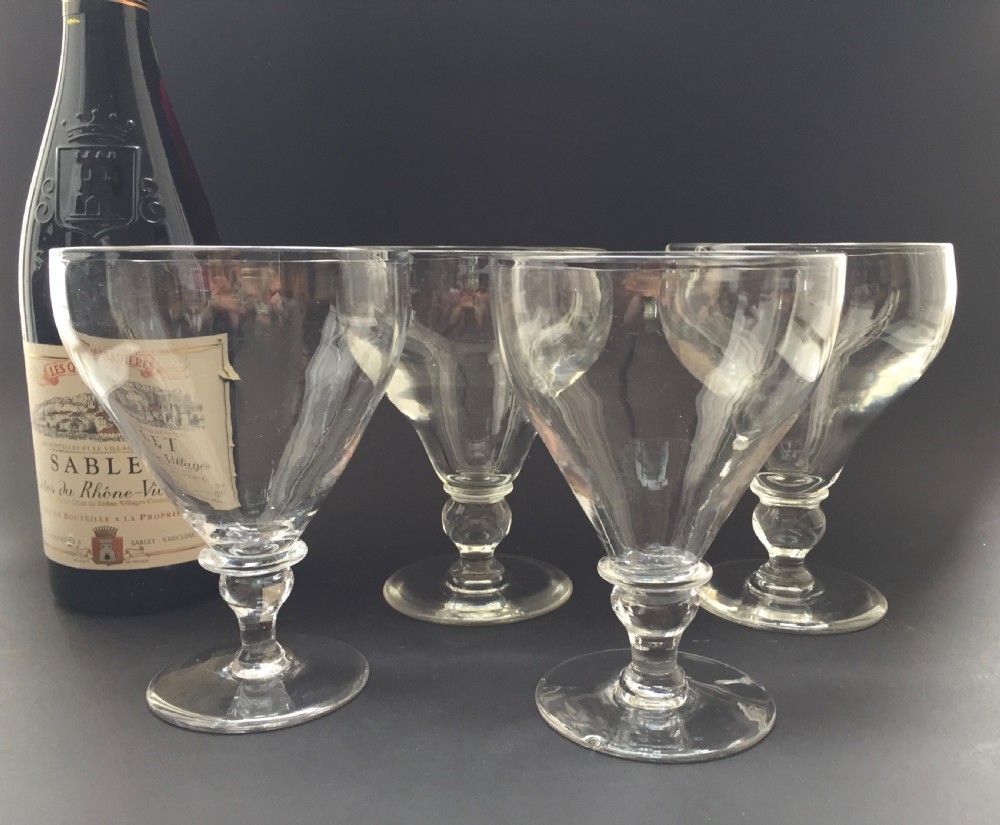 Four Large Georgian Glass Rummers  View X