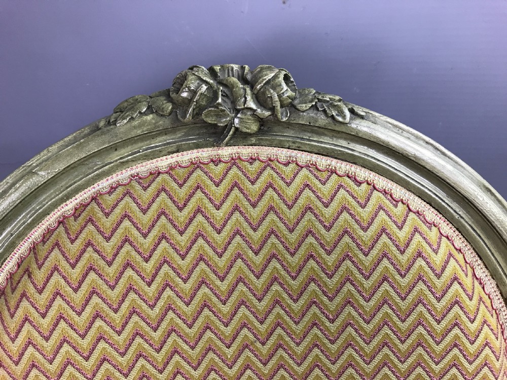 Pair of French Louis XVI Style Painted Bergere Armchairs View VII