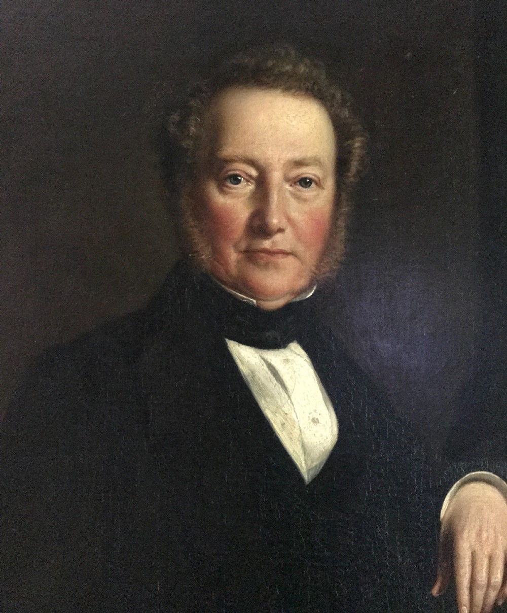 A Large Pair of Oil Portrait of Ironmaster William Grazebrook and his wife Mary-Ann View III