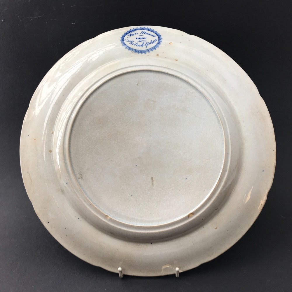 Stubbs Blue & White Pearlware Fair Mount, Nr Philadelphia Plate View II