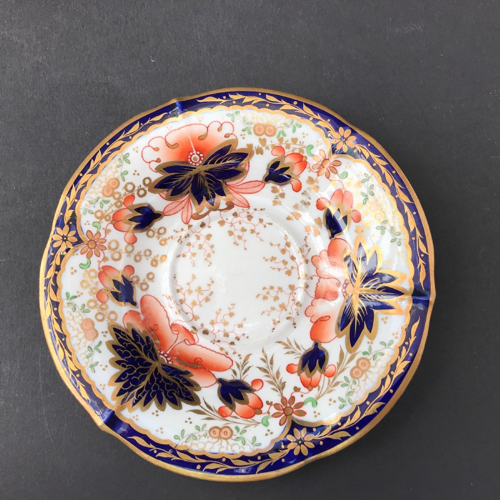 Antique Victorian Staffordshire Porcelain Tea Cups & saucers in Imari Pattern View V