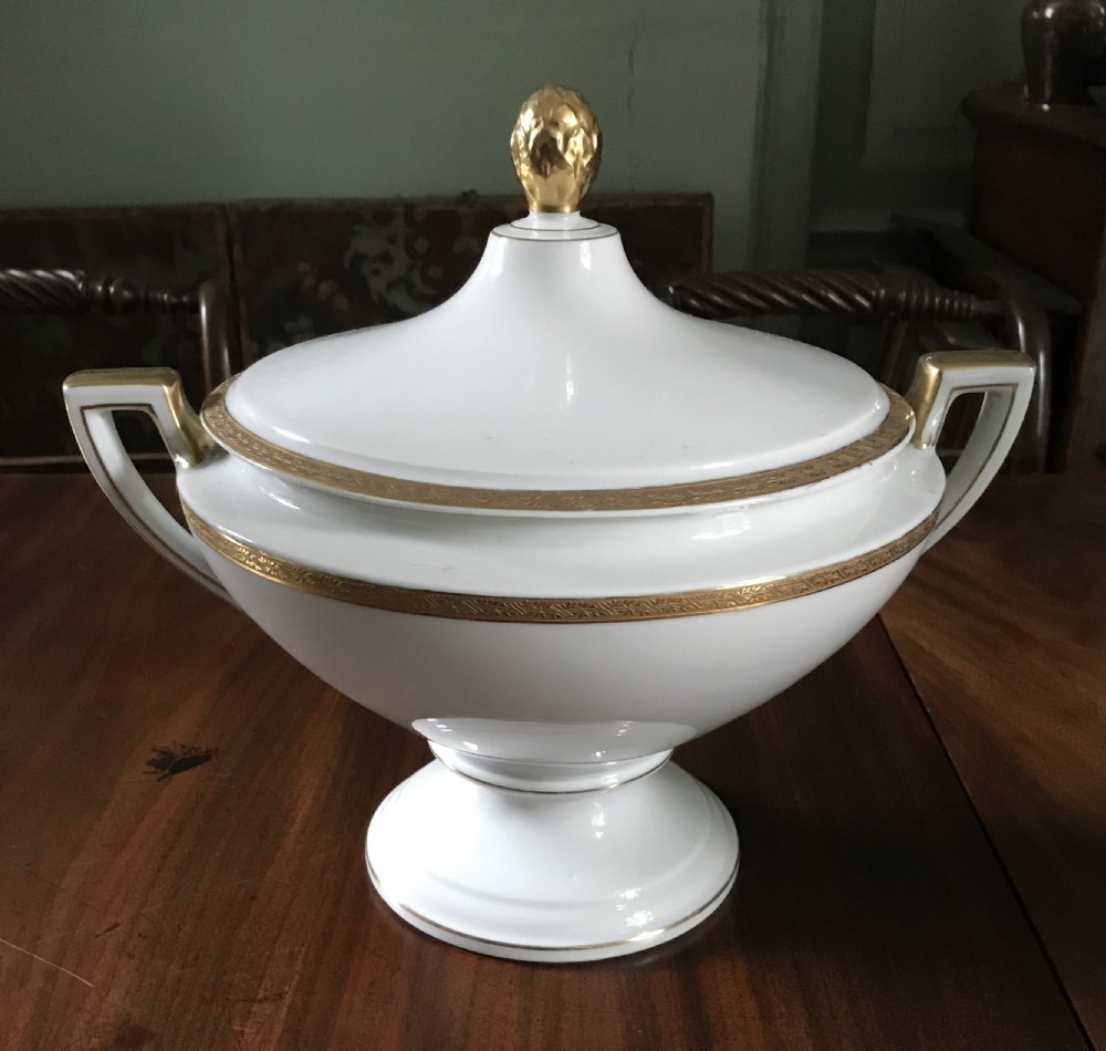 Large Art Deco Schlaggenwald Porcelain Tureen & Cover View II