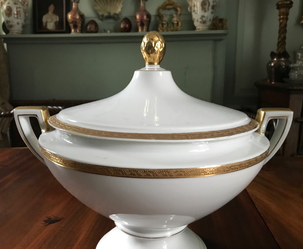 Large Art Deco Schlaggenwald Porcelain Tureen & Cover View III
