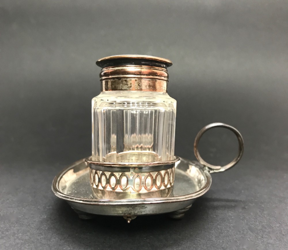 Georgian Old Sheffield Plate Inkstand View IV