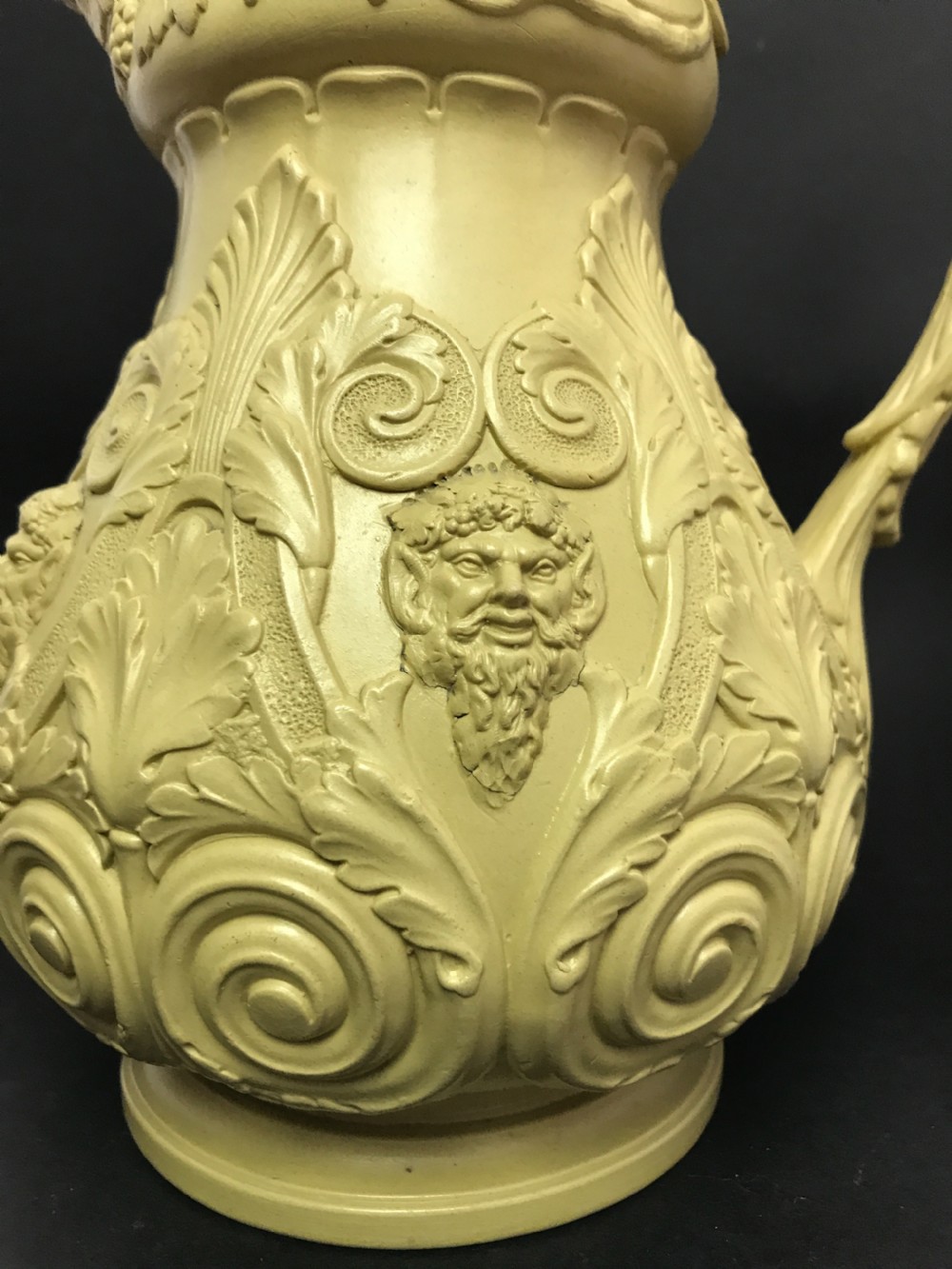 Large Ridgway Pan & Bacchus Drabware Jug / Pitcher View III