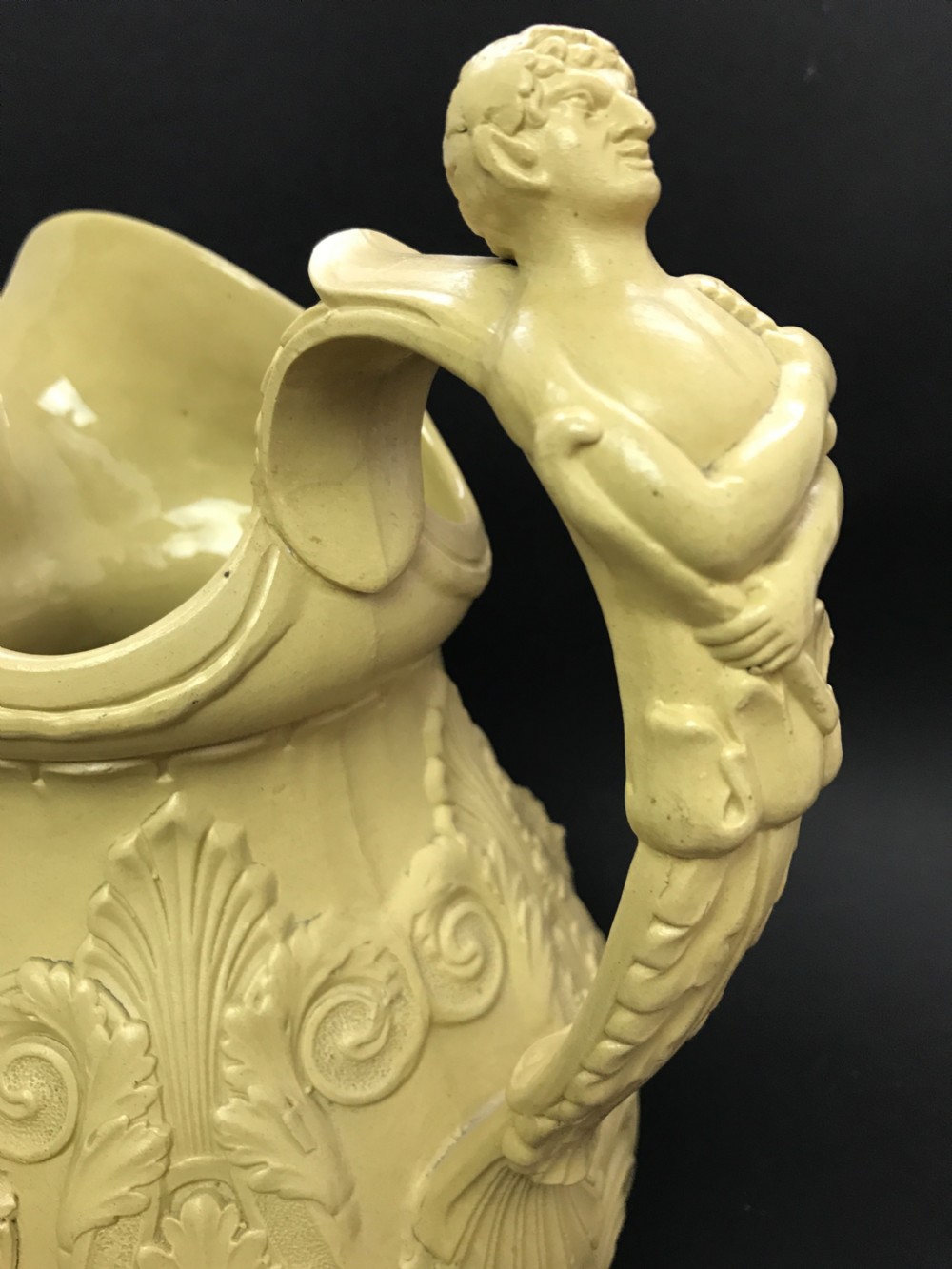 Large Ridgway Pan & Bacchus Drabware Jug / Pitcher View IV