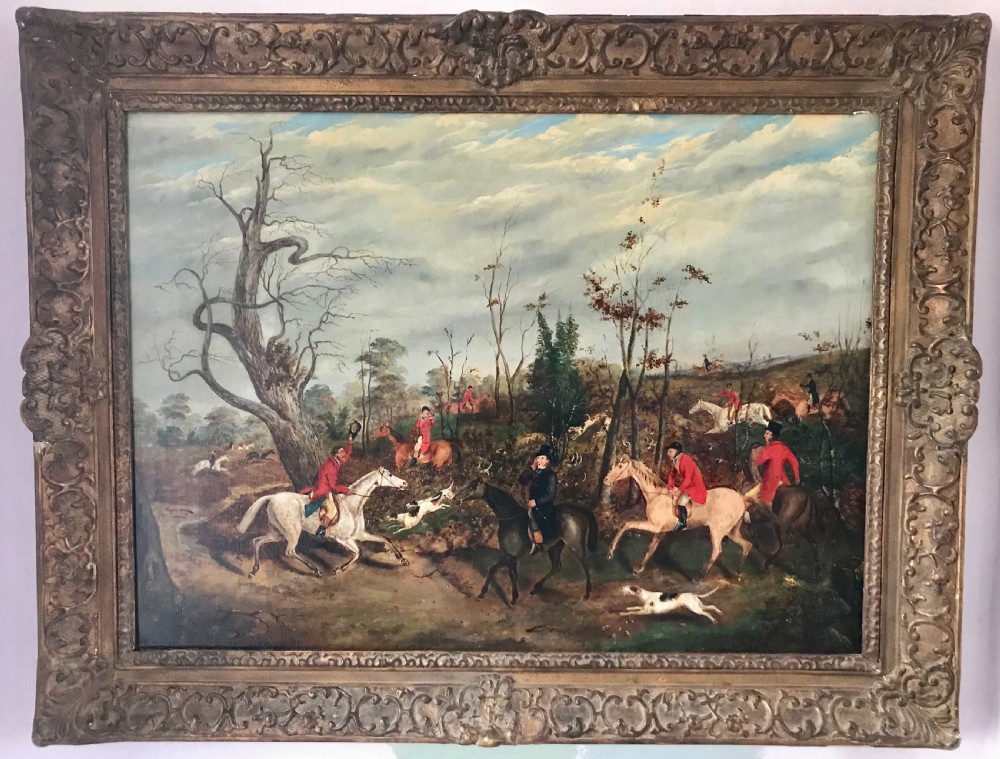 Dean Wolstenholme Jnr., Breaking Cover, Hunting Scene, Oil on Canvas