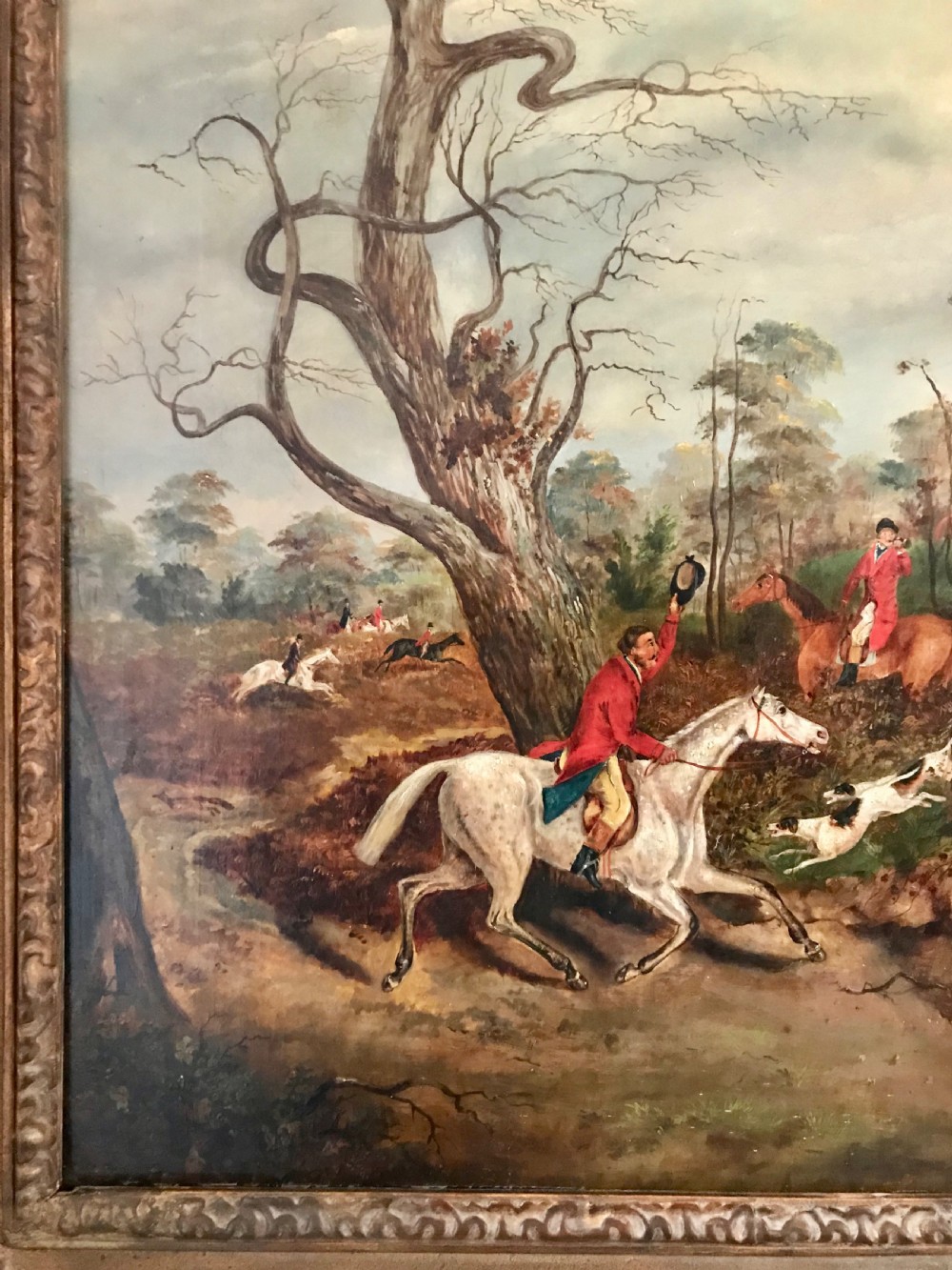 Dean Wolstenholme Jnr., Breaking Cover, Hunting Scene, Oil on Canvas View IV