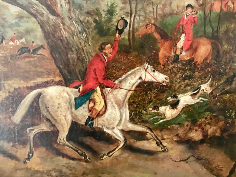 Dean Wolstenholme Jnr., Breaking Cover, Hunting Scene, Oil on Canvas View V