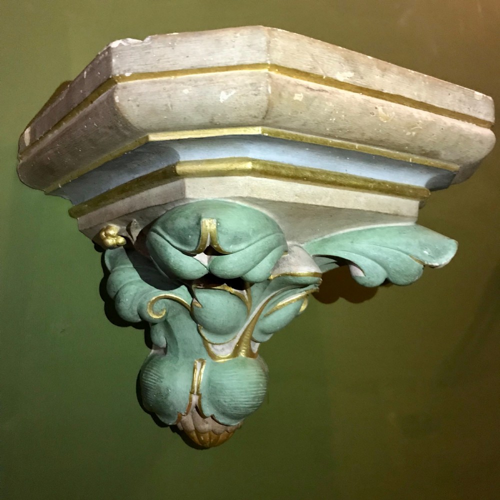 Painted Terracotta Gothic Wall Bracket View V