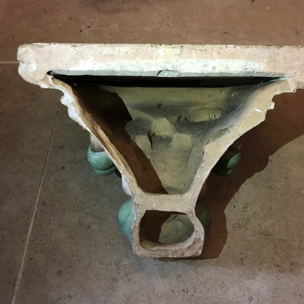 Painted Terracotta Gothic Wall Bracket View VI