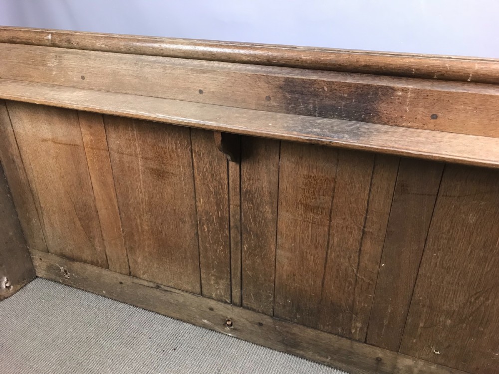 Victorian Gothic Oak Pew Front / Architectural Panel View III