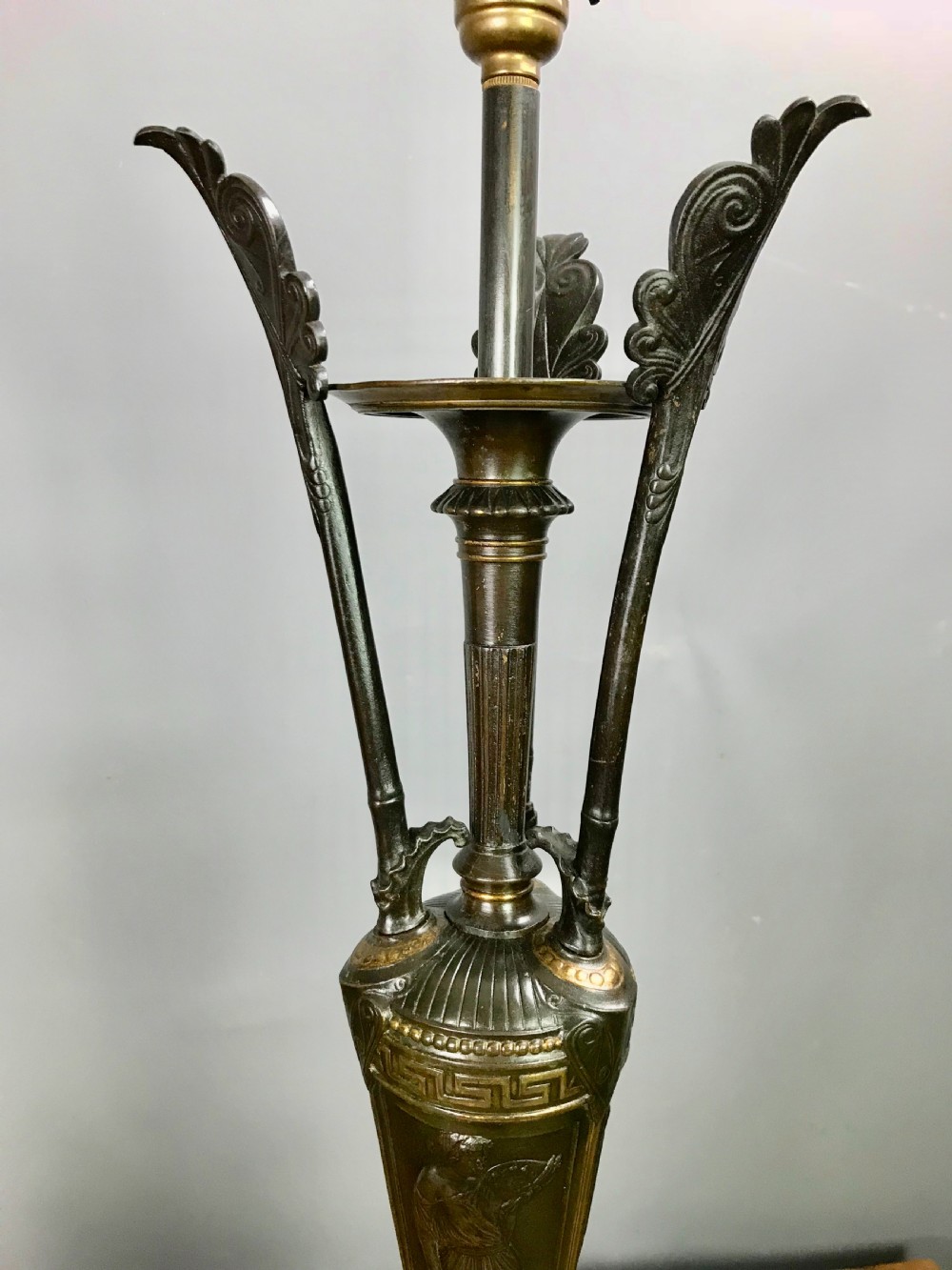 Pair of French Bronze & Gilt Neo-Classical Table Lamps View VIII