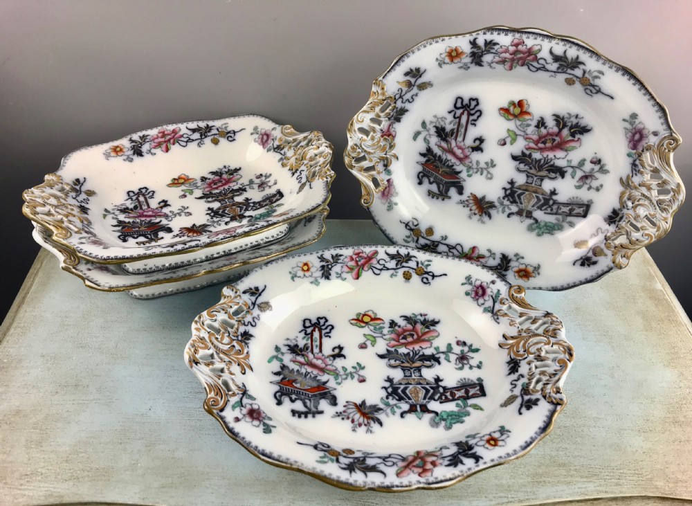 Francis Morley (Masons Ironstone) Serving Dishes Tazzas in 'Casket Japan' Pattern View IV