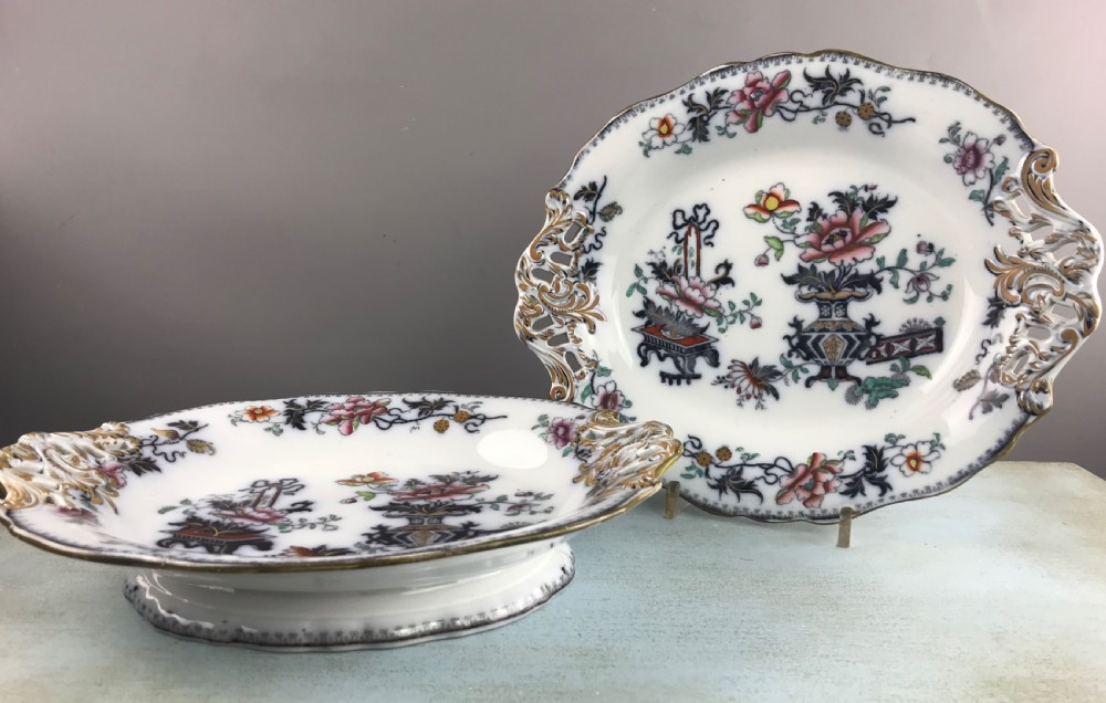 Francis Morley (Masons Ironstone) Serving Dishes Tazzas in 'Casket Japan' Pattern View IX