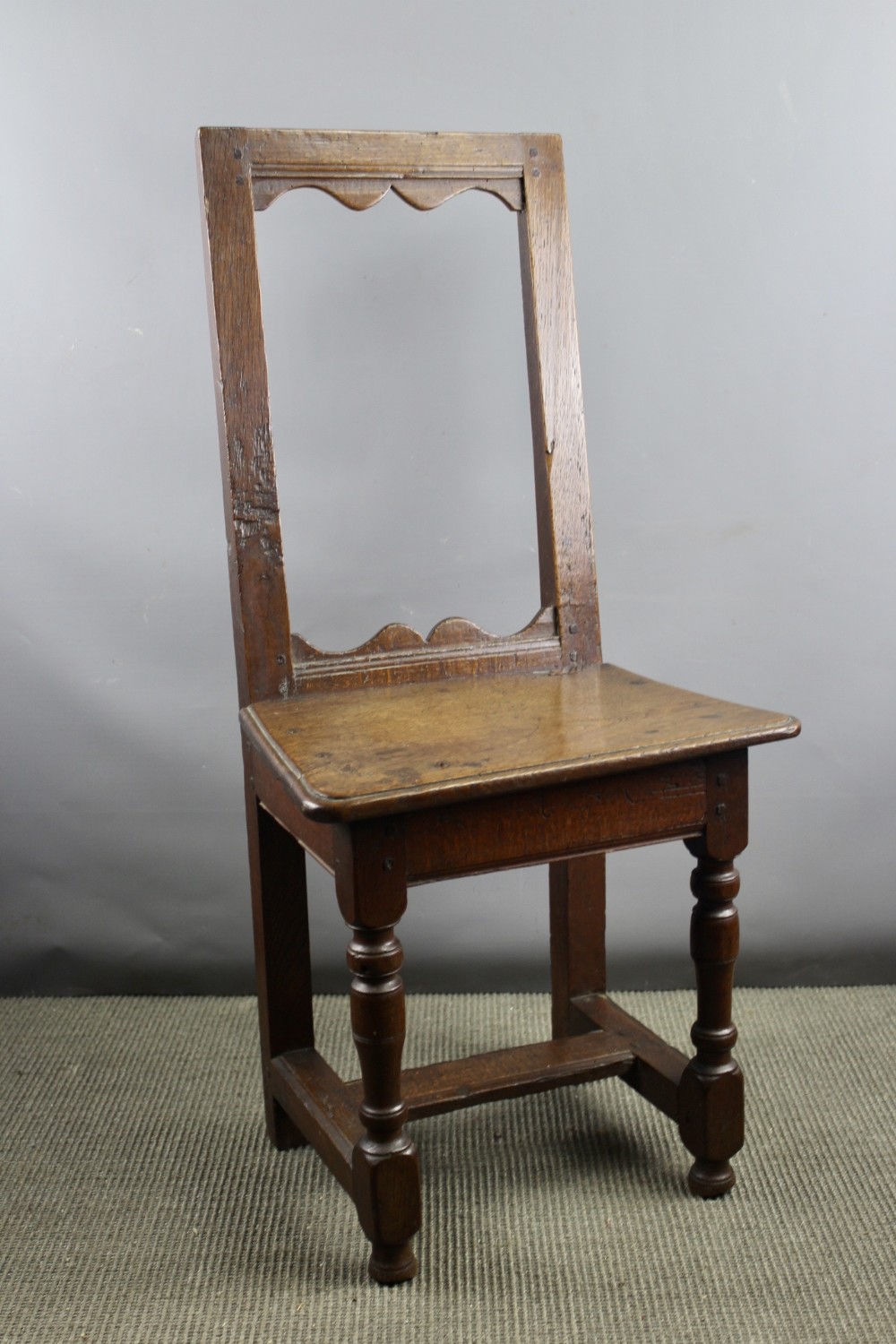 18th Century Oak Child's Backstool / Chair