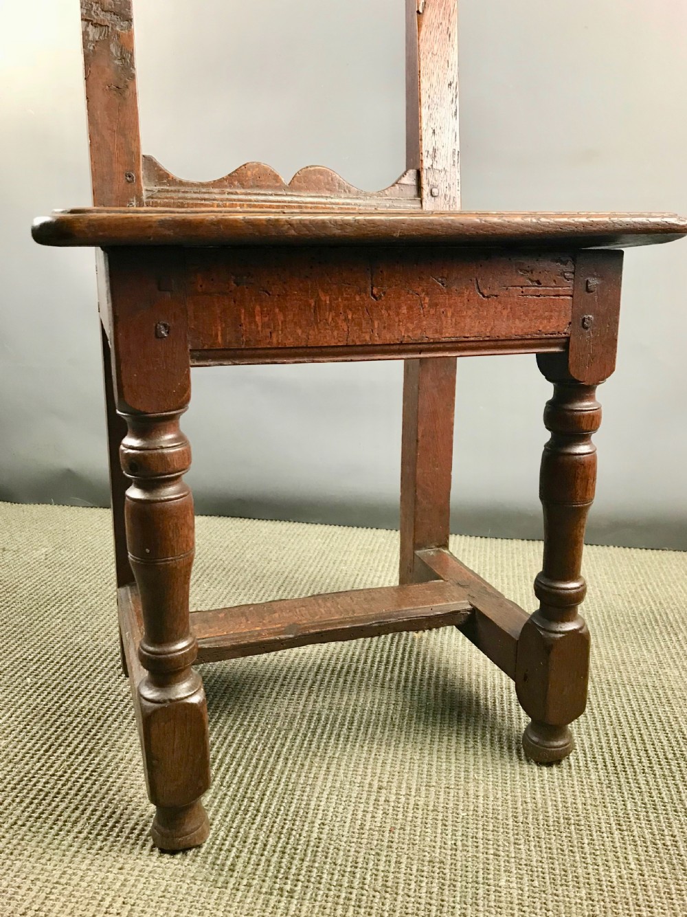 18th Century Oak Child's Backstool / Chair View VI