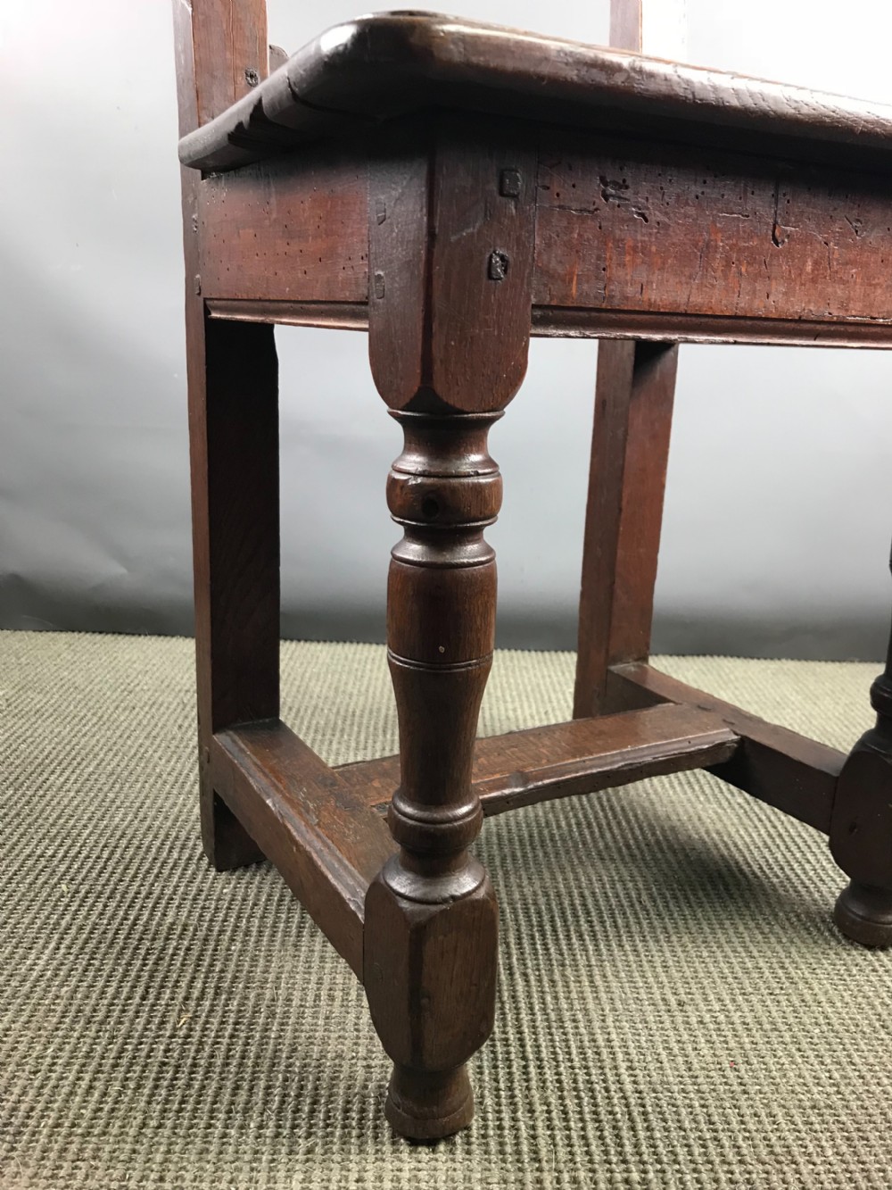 18th Century Oak Child's Backstool / Chair View VII