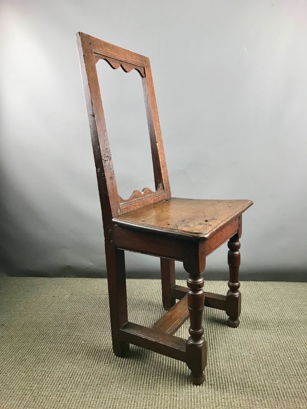 18th Century Oak Child's Backstool / Chair View VIII
