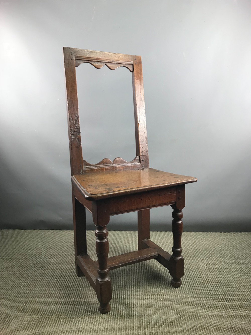 18th Century Oak Child's Backstool / Chair View IX