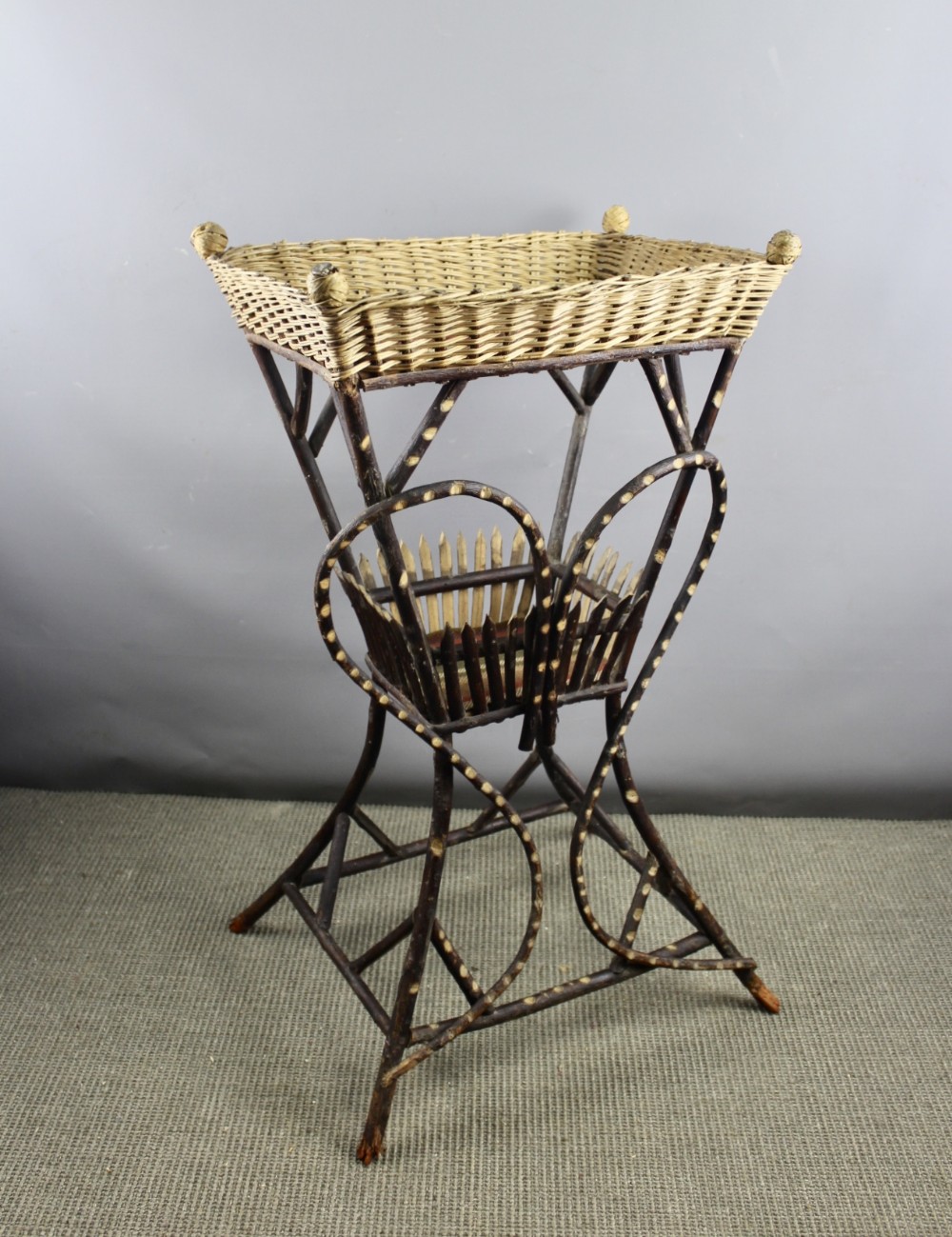 Edwardian Folk Art Bentwood Twig Table