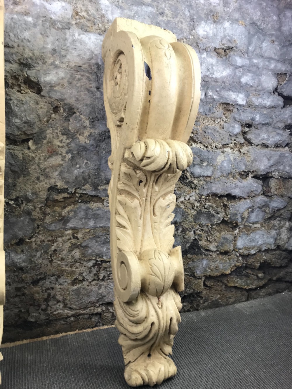 Large Pair of Antique 19th Century hand Carved Corbels View III