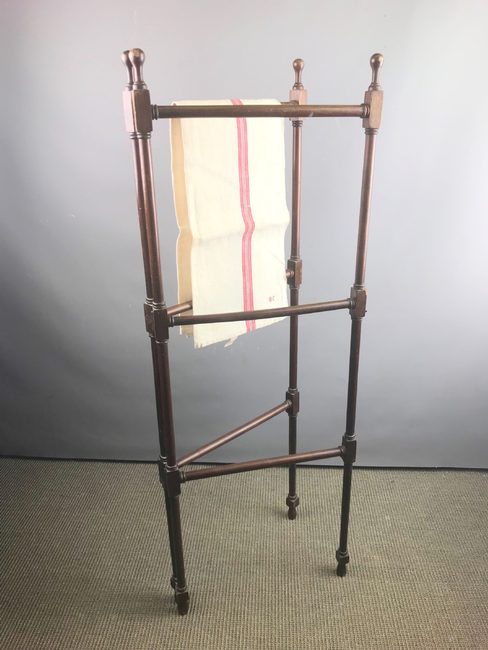 An Antique Mahogany Folding Towel Rail in Gillow's Style View II