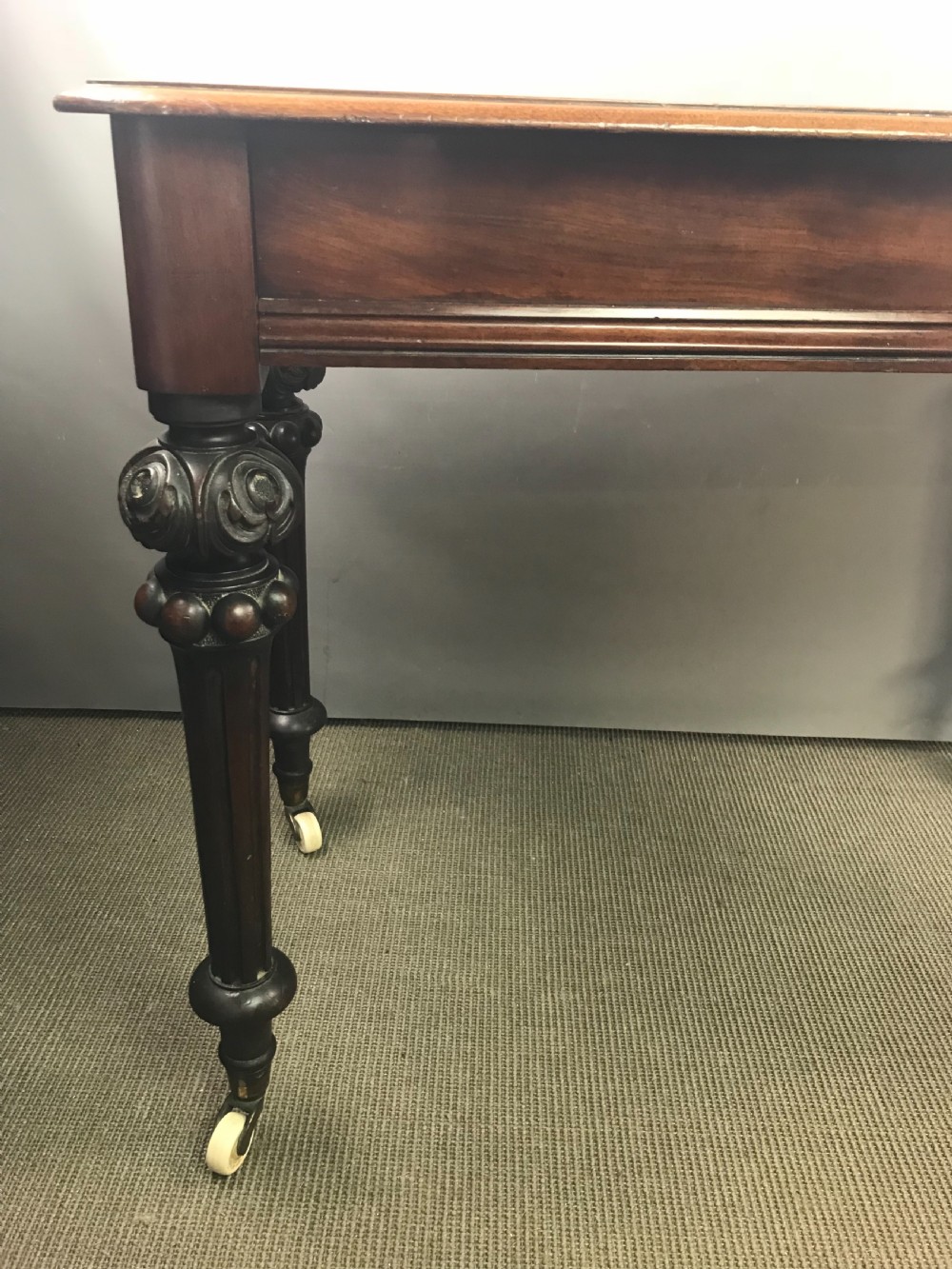 Victorian Mahogany Side Table with Single Frieze Drawer View II
