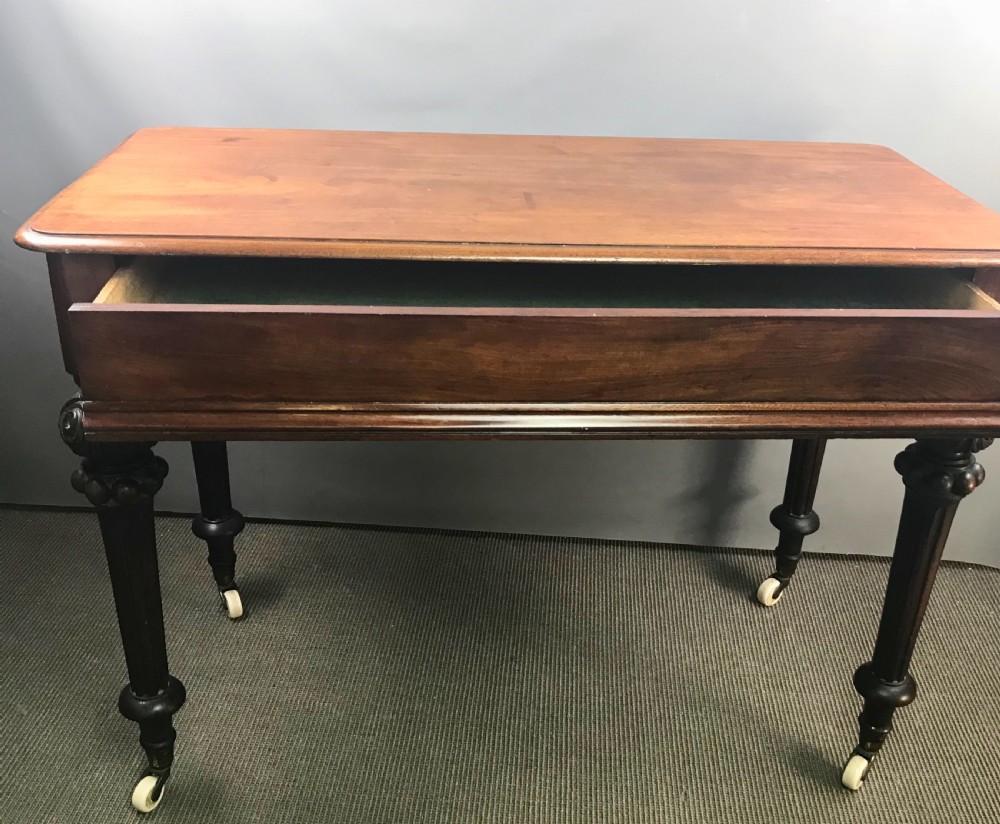 Victorian Mahogany Side Table with Single Frieze Drawer View III