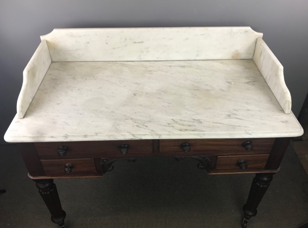 William IV Mahogany Marble Top Washstand View III