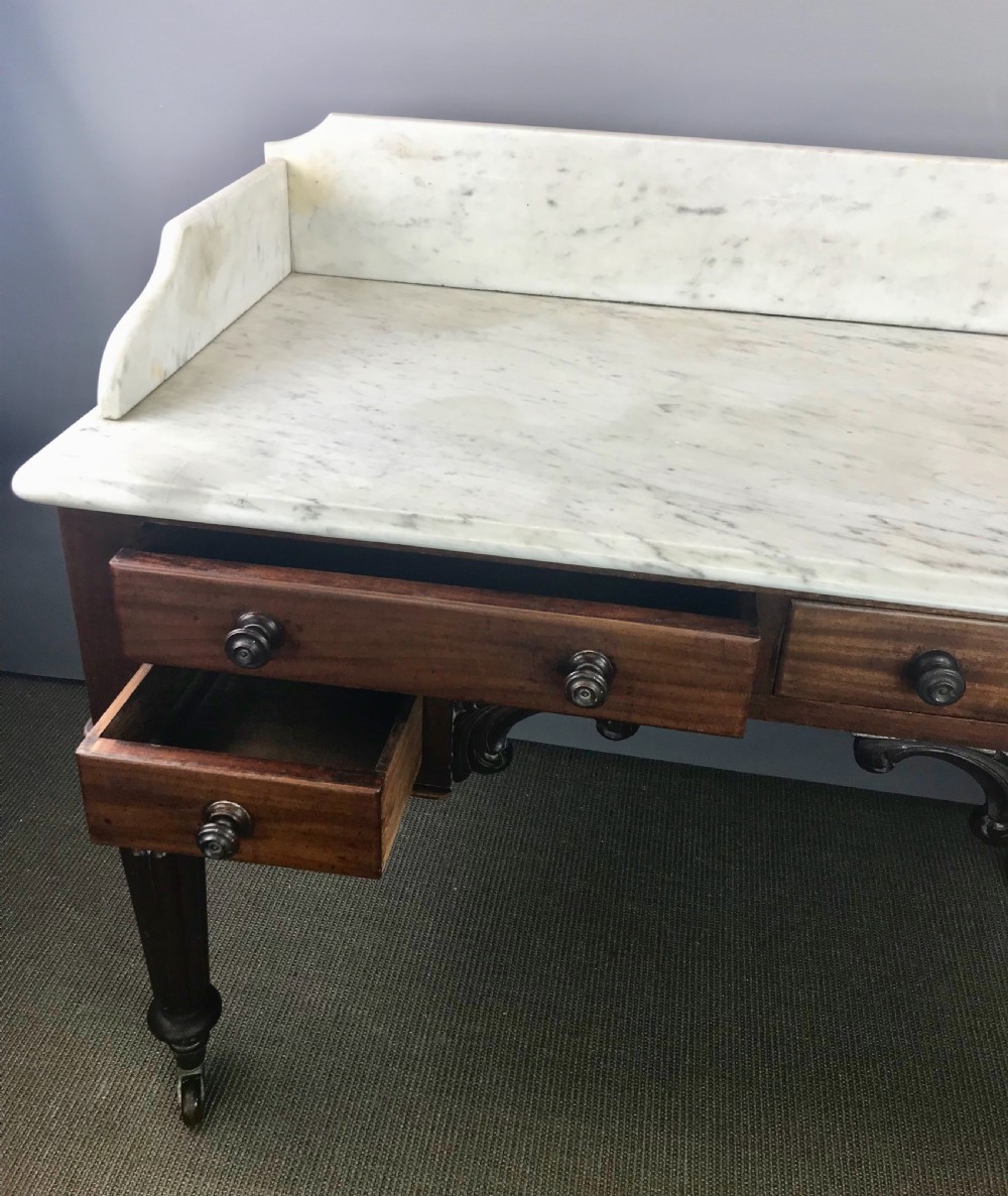 William IV Mahogany Marble Top Washstand View IV