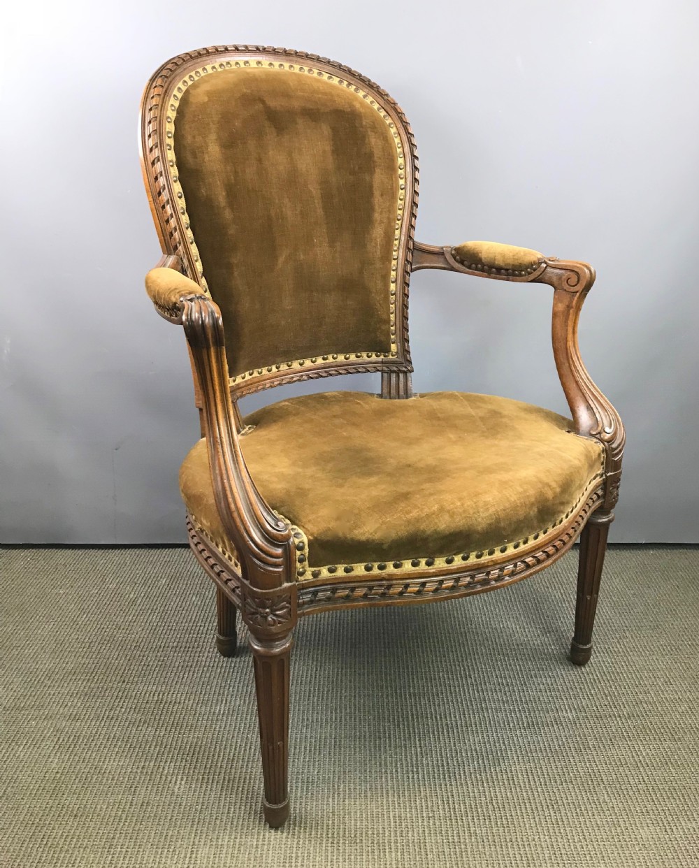 A French Fauteuil Armchair in Louis XVI Style View II
